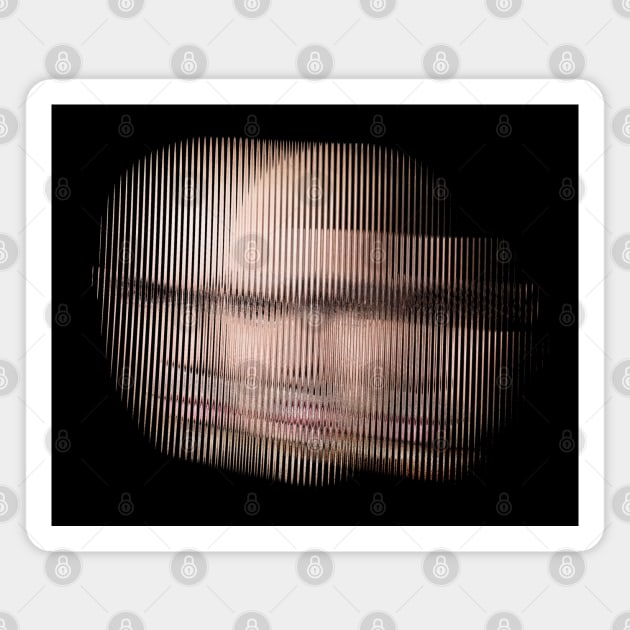 Joe Rogan Glitch Aesthetic Tribute Artwork Magnet by DankFutura